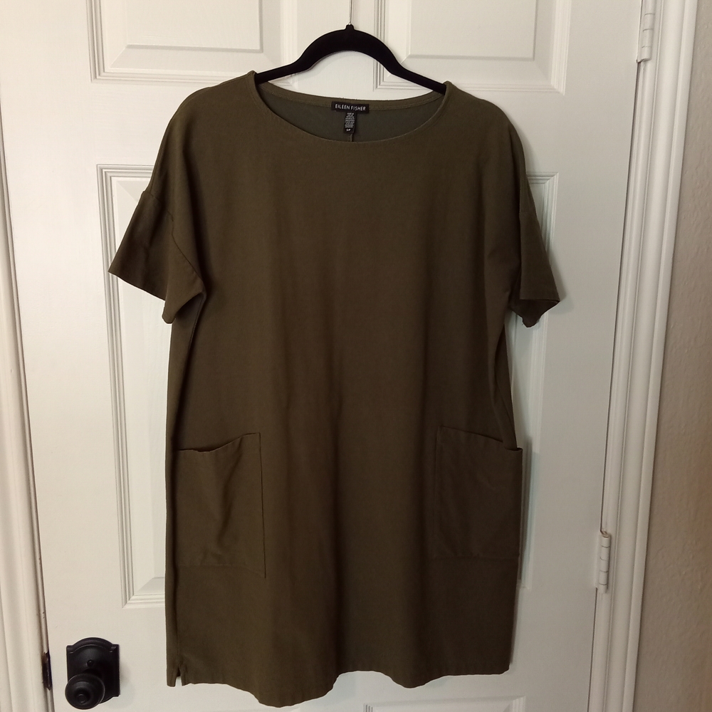 Eileen Fisher Olive Green Top